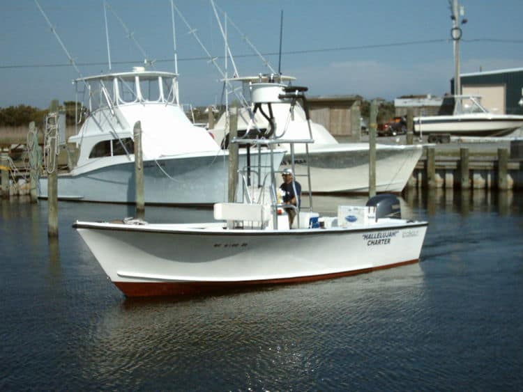 The boat tied at the dock