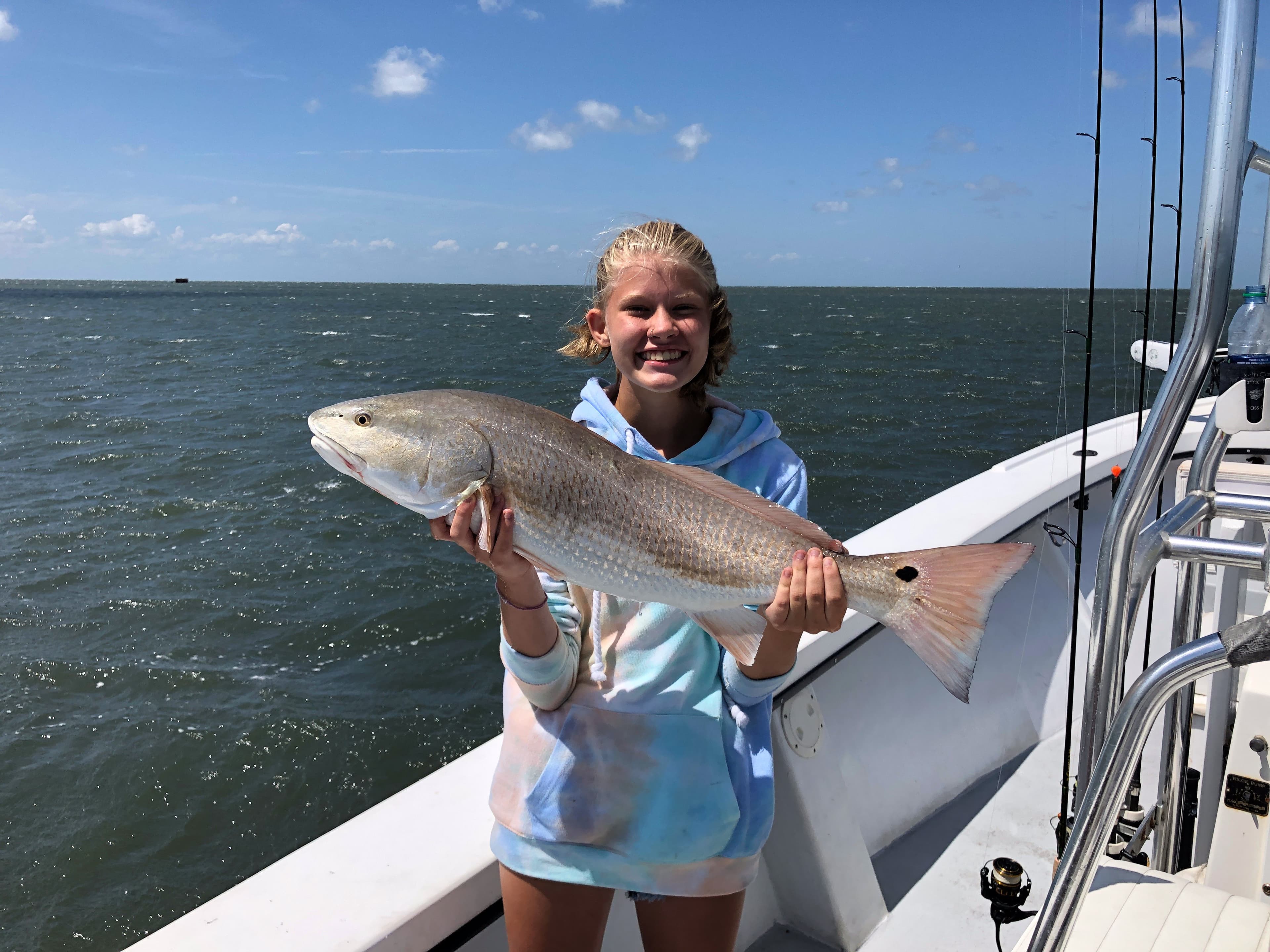 32-inch red drum caught with Captain Doug on Pamlico Sound